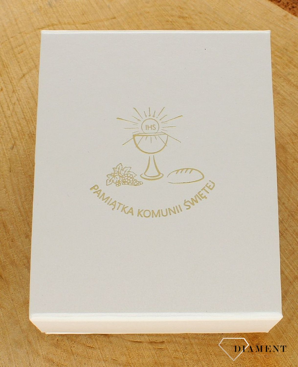 Opakowanie do biżuterii 'Pamiątka Komunii Świętej'. Kolczyki, łańcuszki, pierści45omysł na prezent dla dziecka na Komunię. Opakowanie na biżuterię z napisem Pamiątka Komunii Ś (1).jpg